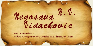 Negosava Vidačković vizit kartica